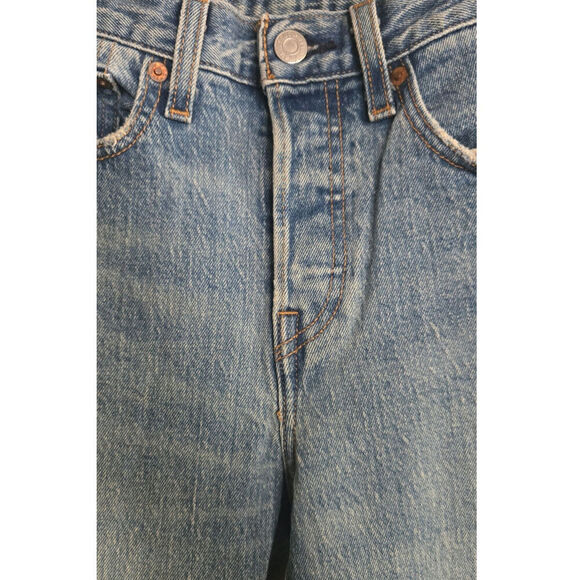Levi's Premium Wedgie Size 25 Boys\Young Men's Button Fly Big E Jeans - Picture 11 of 12